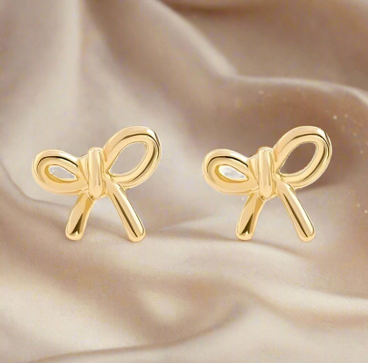 mini bow stud earrings